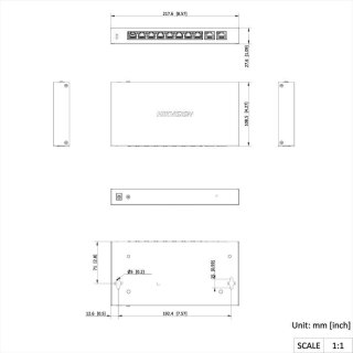 SWITCH POE HIKVISION DS-3E1510P-EI(O-STD) HIKVISION