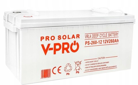 AKUMULATOR VOLT POLSKA DEEP CYCLE VPRO SOLAR 12V 260AH VRLA BEZOBSŁUGOWY VOLT POLSKA