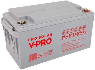 AKUMULATOR VOLT POLSKA DEEP CYCLE VPRO SOLAR 12V 74Ah VRLA BEZOBSŁUGOWY VOLT POLSKA