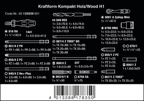 KRAFTFORM KOMPAKT H 1 DO DREWNA, 41 CZĘŚĆ