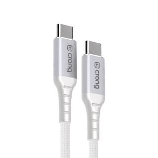 Crong Armor Link - Kabel 60W PD 3A USB-C do USB-C 150cm (biały)