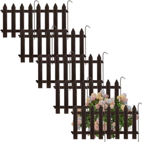 Palisada płotek ogrodowy brązowy border zestaw 10 szt. 30x30 cm Palisada płotek ogrodowy brązowy border zestaw 10 szt. 30x30 cm