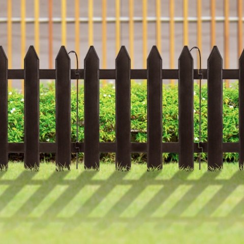 Palisada płotek ogrodowy brązowy border zestaw 10 szt. 30x30 cm Palisada płotek ogrodowy brązowy border zestaw 10 szt. 30x30 cm