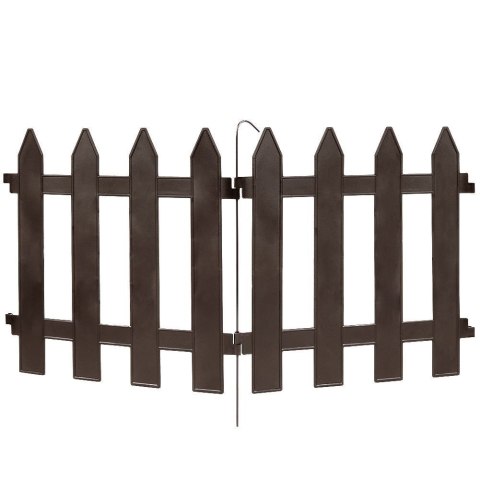 Palisada płotek ogrodowy brązowy border zestaw 10 szt. 30x30 cm Palisada płotek ogrodowy brązowy border zestaw 10 szt. 30x30 cm