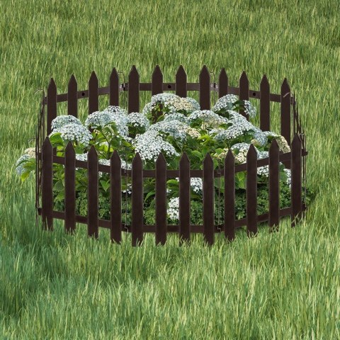 Palisada płotek ogrodowy brązowy border zestaw 10 szt. 30x30 cm Palisada płotek ogrodowy brązowy border zestaw 10 szt. 30x30 cm