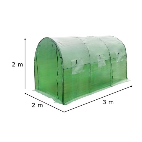 Tunel foliowy ogrodowy szklarnia na warzywa rośliny 3x2x2 m