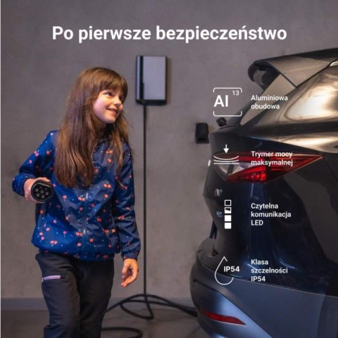 Green Cell - Ładowarka HabuDen Wallbox 22kW 32A 5m Typ 2 do ładowania pojazdów elektrycznych EV z aplikacją GC Bluetooth WiFi NF