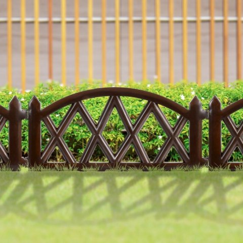 PALISADA PŁOTEK OGRODOWY 6SZT BRĄZOWY 300CM PALISADA PŁOTEK OGRODOWY 6SZT BRĄZOWY 300CM