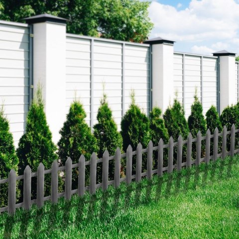Palisada płotek ogrodowy grafitowy border zestaw 10 szt. 30x30 cm