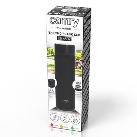 Termos LED 473ml czarny