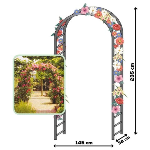 Pergola ogrodowa metalowa 145x235 cm Pergola ogrodowa metalowa 145x235 cm