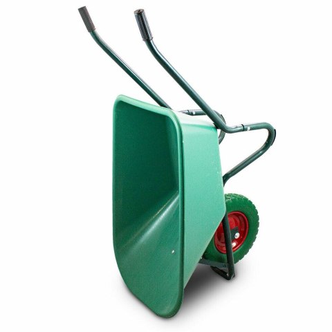 Taczka ogrodowa 100L 250kg misa PVC zielone koło PU Bituxx