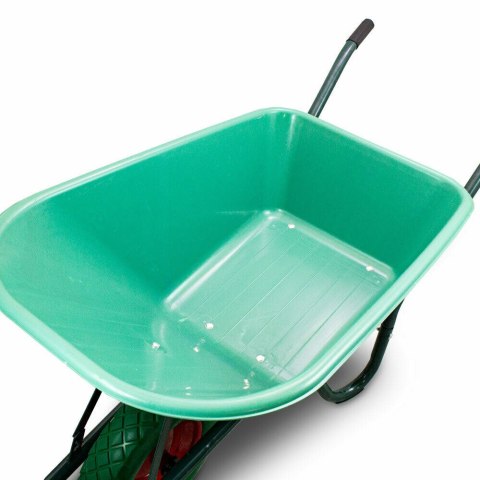 Taczka ogrodowa 100L 250kg misa PVC zielone koło PU Bituxx