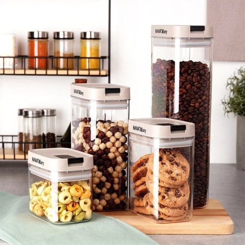 Pojemnik na Produkty Sypkie Żywność Hermetyczny Organizer NAVA 1,8 L