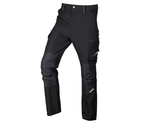 SPODNIE ROBOCZE MIX&MATCH CZARNO-ZIELONE ROZMIAR XL