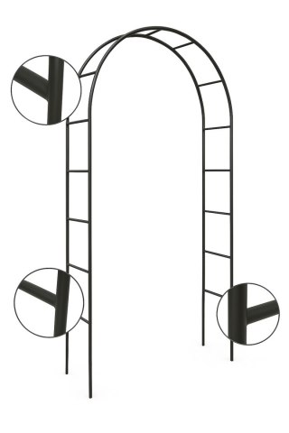 Pergola ogrodowa na róże pnącza czarna Bituxx
