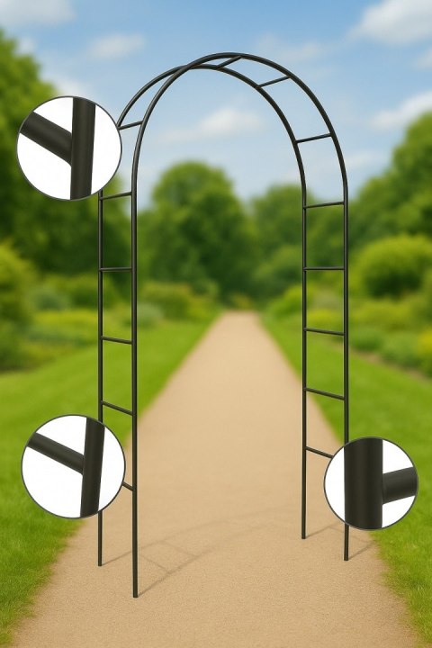 Pergola ogrodowa na róże pnącza czarna Bituxx Pergola ogrodowa na róże pnącza czarna Bituxx