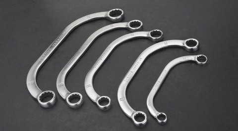 KOMPLET KLUCZY OCZKOWYCH WYGIĘTYCH 9-22MM 5SZT. KOMPLET KLUCZY OCZKOWYCH WYGIĘTYCH 9-22MM 5SZT.