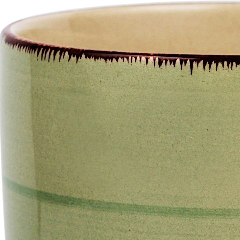 Kubek ceramiczny z uchem do picia kawy herbaty OIL GREEN 355 ml