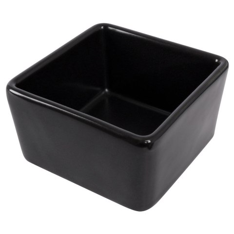 Miseczki miski do dipów na przekąski ceramiczna czarna zestaw 2 szt.