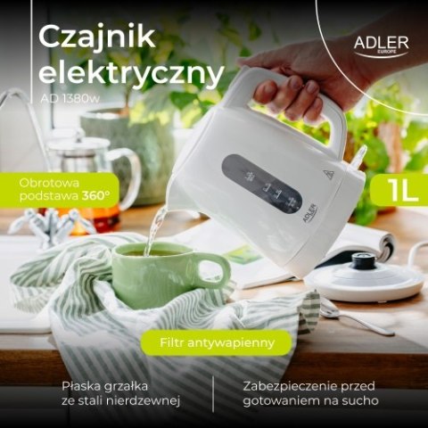 Czajnik elektryczny 1,0 L | STRIX | Obrotowa podstawa | Czajnik elektryczny 1,0 L | STRIX | Obrotowa podstawa |