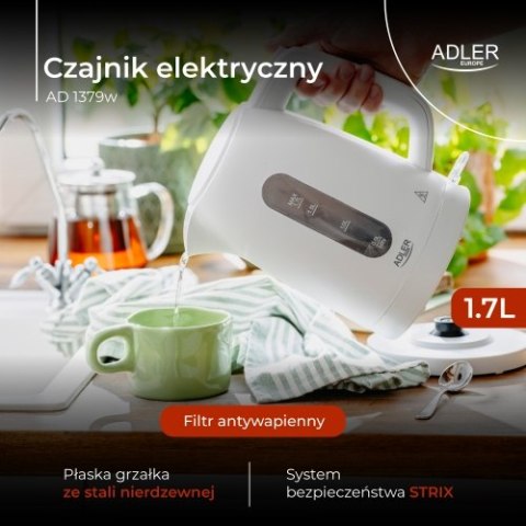 Czajnik elektryczny 1,7 L | STRIX | Płaska grzałka | Automatyczne wyłączanie | biały Czajnik elektryczny 1,7 L | STRIX | Płaska grzałka | Automatyczne wyłączanie | biały