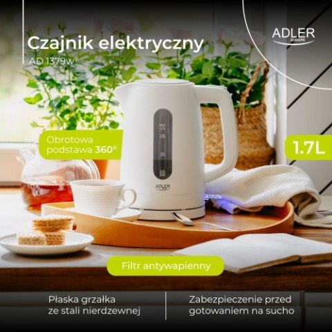 Czajnik elektryczny 1,7 L | STRIX | Płaska grzałka | Automatyczne wyłączanie | biały Czajnik elektryczny 1,7 L | STRIX | Płaska grzałka | Automatyczne wyłączanie | biały