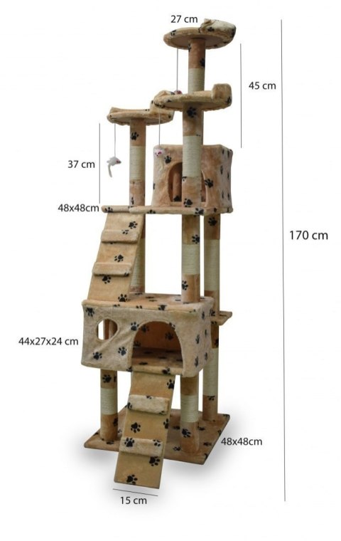 Drapak legowisko domek drzewko dla kota 170 Eu-trade Drapak legowisko domek drzewko dla kota 170 Eu-trade