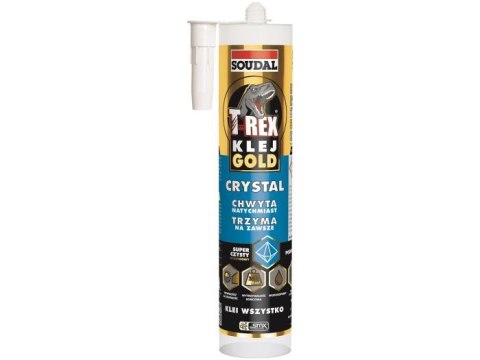 KLEJ MONTAŻOWY HYBRYDOWY 290ML T-REX GOLD CRYSTAL KLEJ MONTAŻOWY HYBRYDOWY 290ML T-REX GOLD CRYSTAL