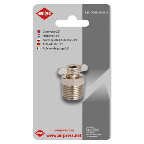 ZAWÓR SPUSTU KONDENSATU 3/8'' BLISTER (SPR. 50L) ZAWÓR SPUSTU KONDENSATU 3/8'' BLISTER (SPR. 50L)