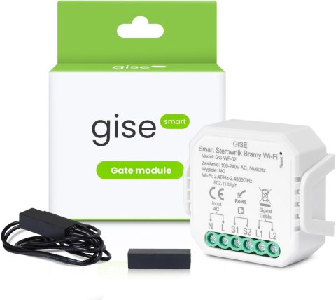GISE Smart Moduł do sterowania bramą WiFi z czujnikiem otwarcia | Tuya | GG-WF-02 GISE GISE Smart Moduł do sterowania bramą WiFi z czujnikiem otwarcia | Tuya | GG-WF-02 GISE