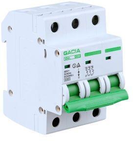 Wyłącznik nadmiarowoprądowy,6kA,C,3-pola,20A GACIA SB6L C 3P 20A GACIA