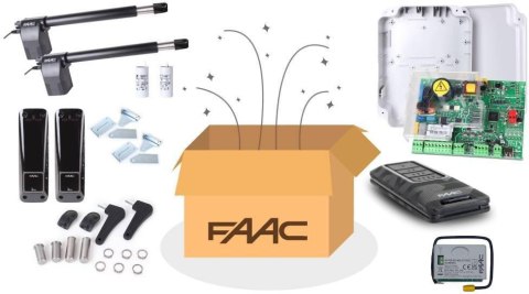 Zestaw Alfa SHORT FDS - FAAC 414 do 6m bram dwuskrzydłowych FAAC Zestaw Alfa SHORT FDS - FAAC 414 do 6m bram dwuskrzydłowych FAAC