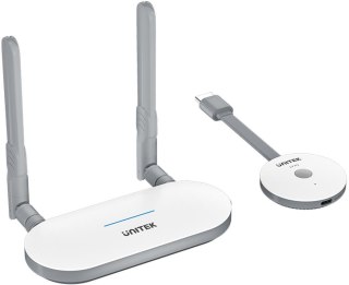 Unitek Bezprzewodowy nadajnik i odbiornik HDMI zasięg do 50m, biały UNITEK