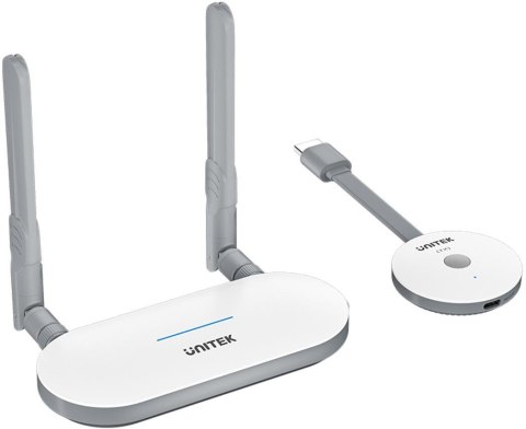 Unitek Bezprzewodowy nadajnik i odbiornik HDMI zasięg do 50m, biały UNITEK Unitek Bezprzewodowy nadajnik i odbiornik HDMI zasięg do 50m, biały UNITEK