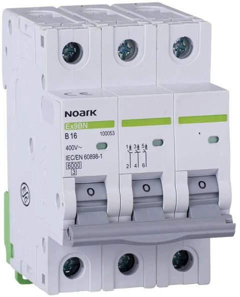 WYŁĄCZNIK NADPRĄDOWY 6 KA, B, 20A, 3P, Ex9BN 3P B20 Noark 100054 NOARK