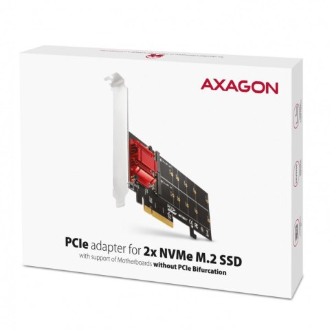 Adapter Axagon PCEM2-ND PCIe 2x NVME M.2 AXAGON Adapter Axagon PCEM2-ND PCIe 2x NVME M.2 AXAGON