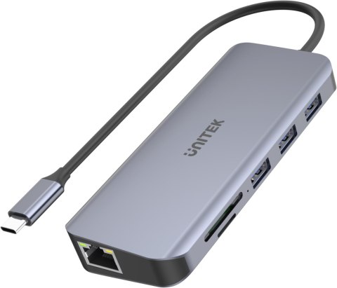 Hub USB Unitek USB-C 3xUSB 3.1 PD HDMI SD VGA RJ45 UNITEK Hub USB Unitek USB-C 3xUSB 3.1 PD HDMI SD VGA RJ45 UNITEK