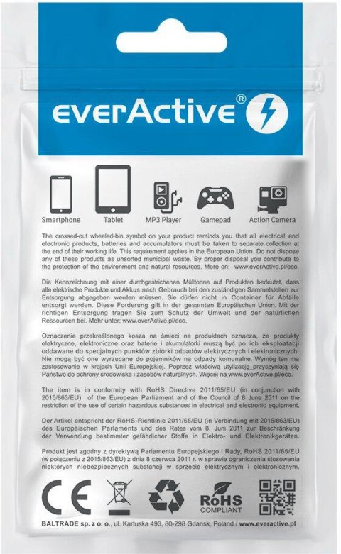 KABEL USB-C / USB-C RGB LED everActive CBB-1PDR 100cm 3A EVERACTIVE