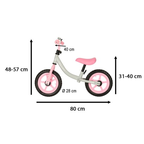 Rowerek biegowy Trike Fix Balance ultra lekki 1,8kg szary różowy