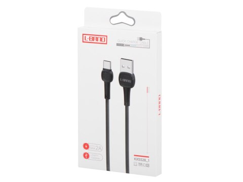 L-BRNO Kabel USB - USB typ-C szybkie ładowanie NB132 czarny