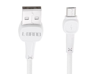 L-BRNO Kabel USB - micro USB ładowarka szybkie ładowanie Quick Charge biały 2A 100 cm