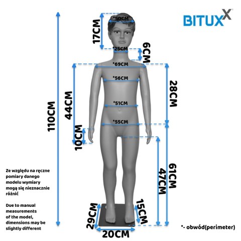 Manekin Wystawowy Chłopczyk 110CM
