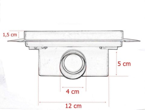 Odpływ kwadratowy Minimalistyczny Ściek wodny 15x15