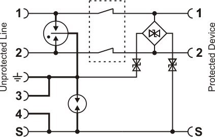 Zabezpieczenie przeciwprzepięciowe do RS-485 EWIMAR SUG-RS485/DIN