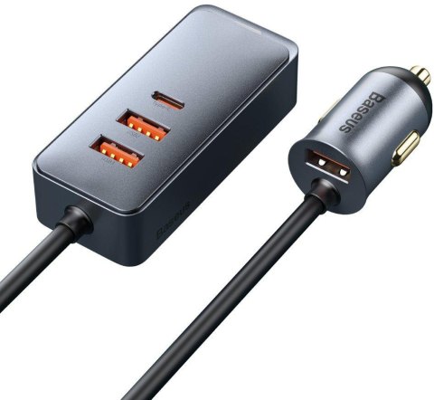 ŁADOWARKA SAMOCHODOWA NA PRZEWODZIE Baseus Share Together 120W 3A 3x USB-A 1x USB-C PD 20W QC 3.0