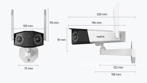 Kamera IP Reolink DUO 2 akumulatorowa bateryjna LTE 6MPx