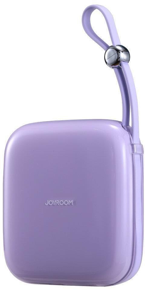 Powerbank Joyroom Jelly Series JR-L002 10000mAh 22.5W PD QC z kablem 1x USB-A 1x USB-C fioletowy