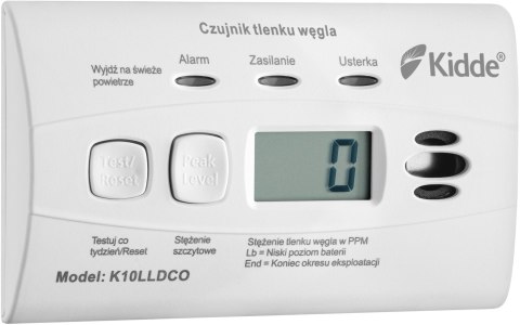 Czujnik czadu z wyświetlaczem Kidde K10LLDCO