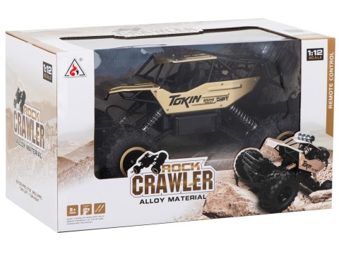 Samochód zdalnie sterowany na pilota RC Rock Crawler 1:12 4WD METAL czarny